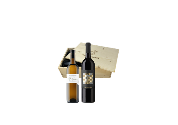 Holzkiste "Äs güets Tropfi" [1x70cl 1x75cl]