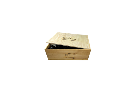 Holzkiste flach [2x 6x75cl] (leer)