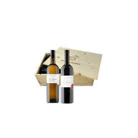 Caise en bois "Cadeau classique" [2x70cl]