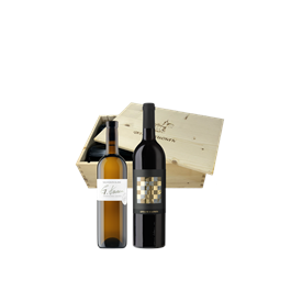 Caise en bois "Une bonne goutte" [1x70cl 1x75cl]