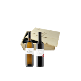 Caisse en bois "Une bonne goutte" [2x70cl]